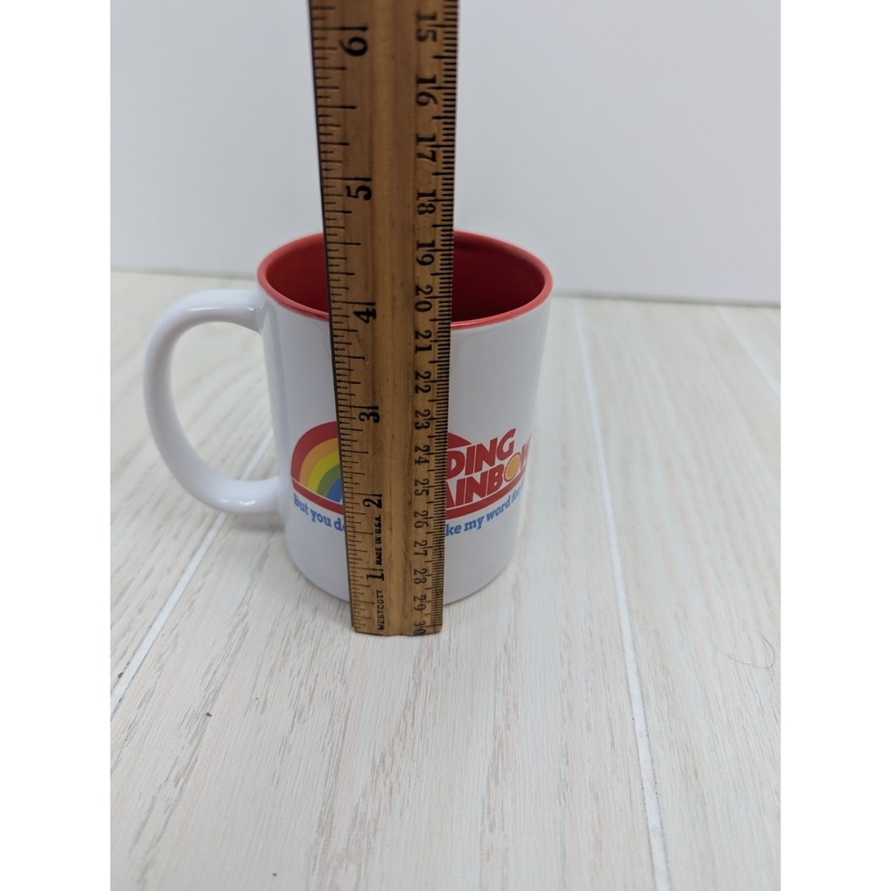 Reading Rainbow Coffee Mug Vintage I helped Reading Rainbow red inner - Picture 3 of 11
